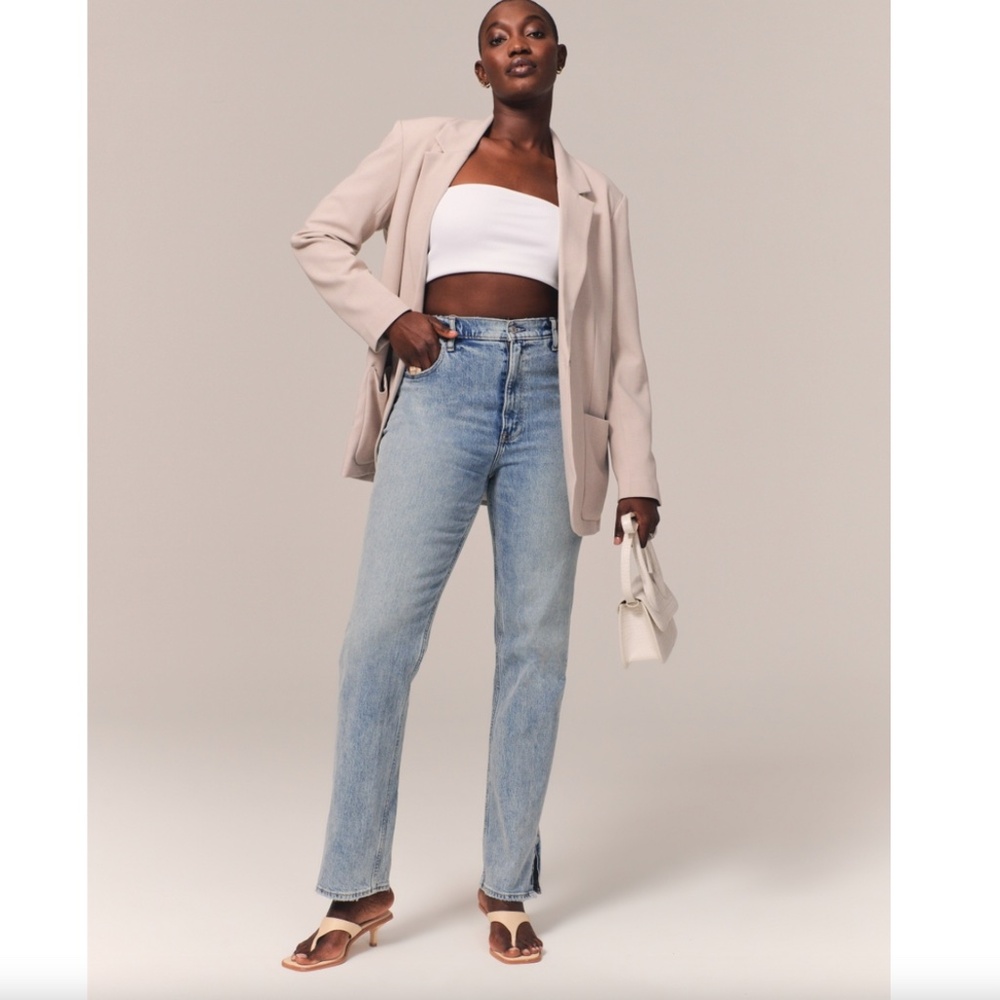 Abercrombie & Fitch 90s Straight Ultra High Rise Curve Love Size 30 Long